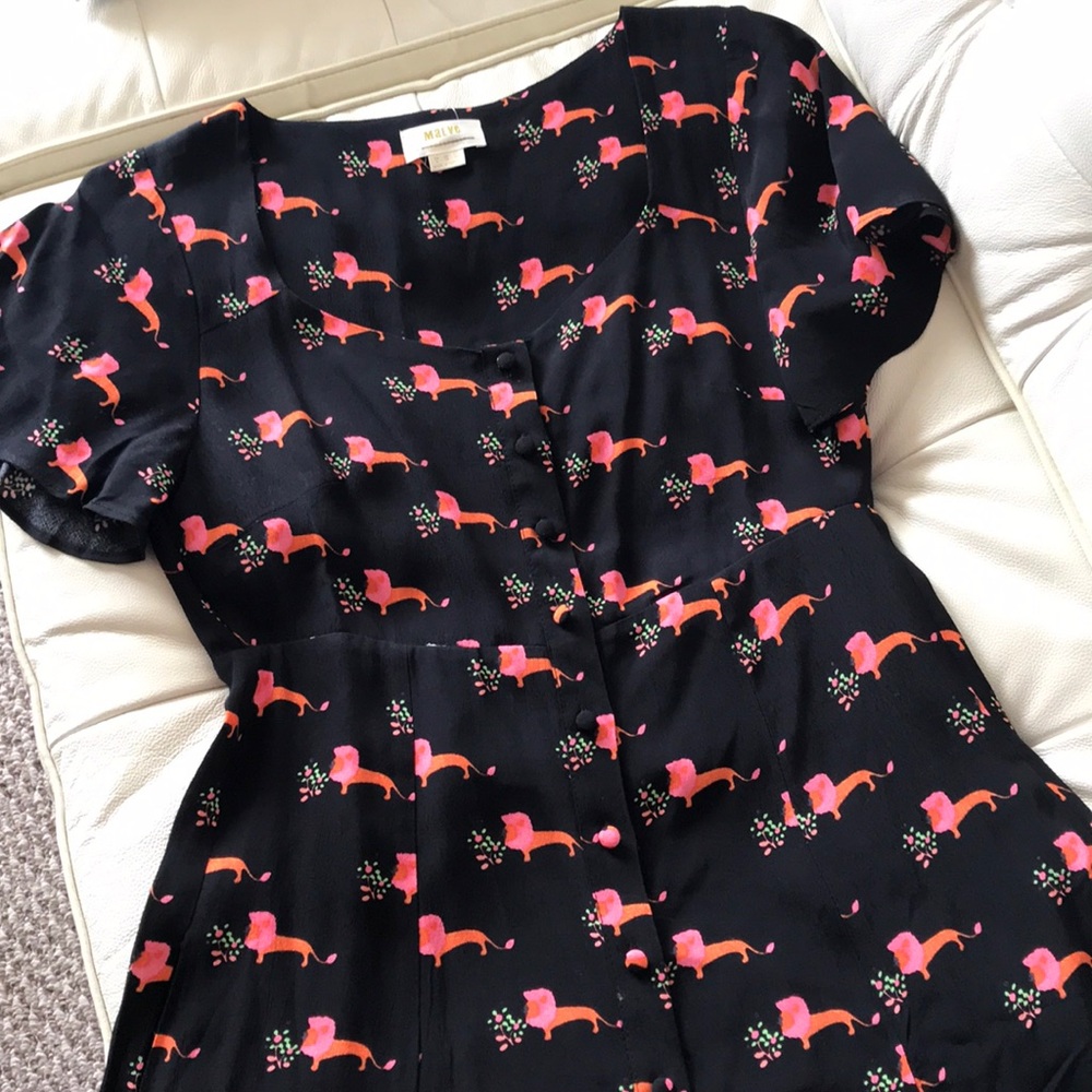Maeve  Anthropologie Praslin printed 🦁💐dress sz 6 - Picture 2 of 6
